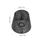 abat jour moderne fer forgé motif végétal noir blanc élégant opacité chambre table lampe