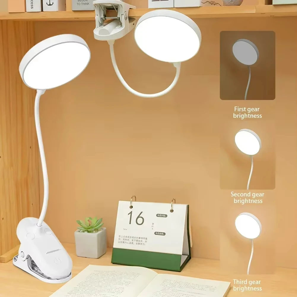 lampe table blanc moderne pinces modes luminosité usb 5v abs led chambre