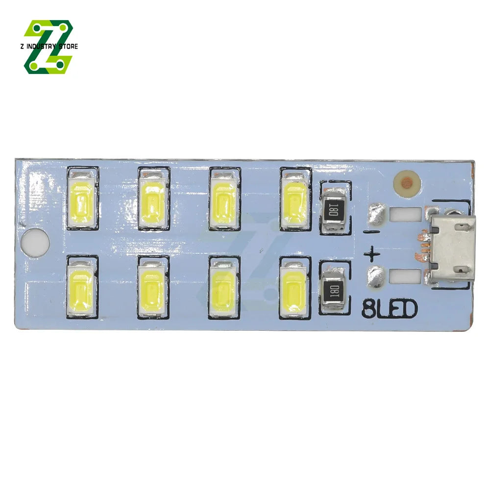 Panneau LED blanc 52mm 50mm USB Type 20 LED emergency light
