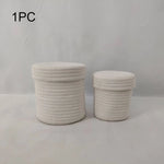 boîtes rangement réutilisables tissu spirale couleur orange rose jaune blanc modernes jouets articles divers