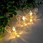 guirlande lumineuse papillons féeriques bleu rose orange vert transparents décoration mariage anniversaire fête chambre