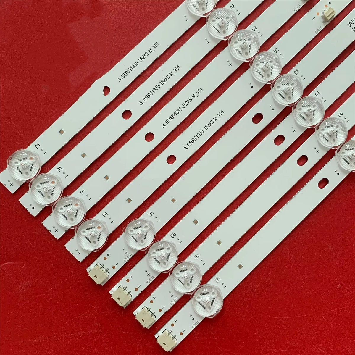 bande led blanc moderne connecteurs 933mm rétro éclairage 3v fixations led 8pcs