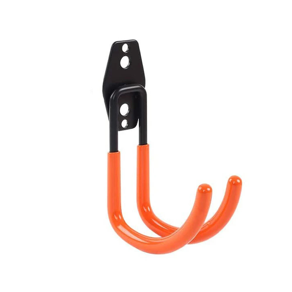 crochet mural moderne noir orange fer utilisation multiple outils jardinage pelle