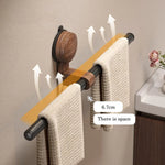 porte serviettes barres murales multifonctionnelles bois texturé serviettes colliers bracelets moderne minimaliste rustique