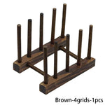 support assiettes bois naturel moderne drainage auto étagère cuisine rangement vaisselle