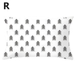 coussins géométriques motifs mandalas modernes polyester noir blanc minimaliste 30x50cm