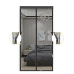 rideau moustiquaire aimants porte noir maille fine anti insectes moderne ventilation chambre