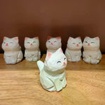 statue chat blanc origami artisanale moderne décoration intérieur table chambre maison