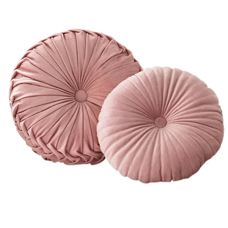 coussin rond rose pâle polyester mémoire forme solide moderne amovible lavable
