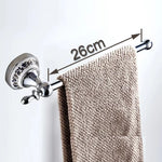 accessoires salle bain argenté ornements floraux classique porte serviettes anneau crochet vis assemble chrome