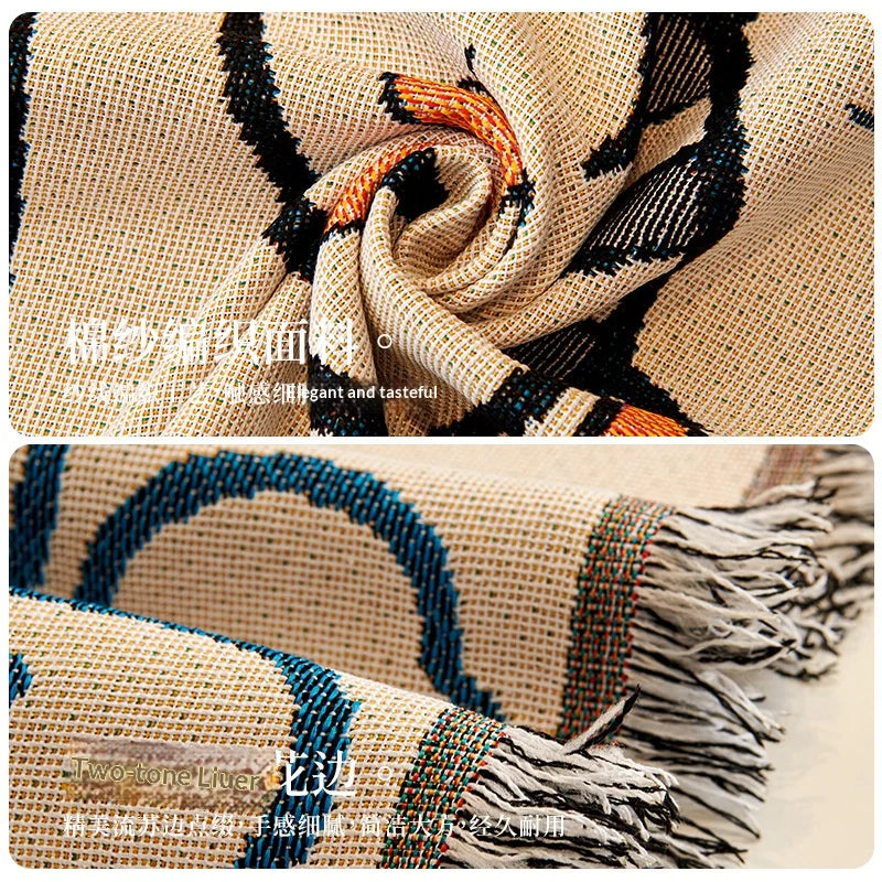 couverture tricotée chat mignon multicolore moderne bébé adulte extérieure automne hiver machine
