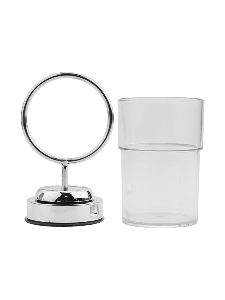 porte gobelet ventouse transparent moderne argenté bois chambre cuisine salle bain minimalistestyle