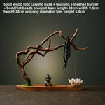 statue bouddha fleur lotus prière support bois artisanal naturel vert noir blanc brun