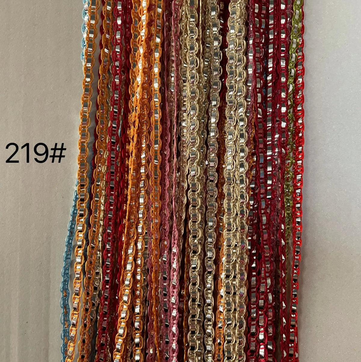 rideau décoratif ethnique polyester multicolore semi transparent tissage tressé réfléchissant