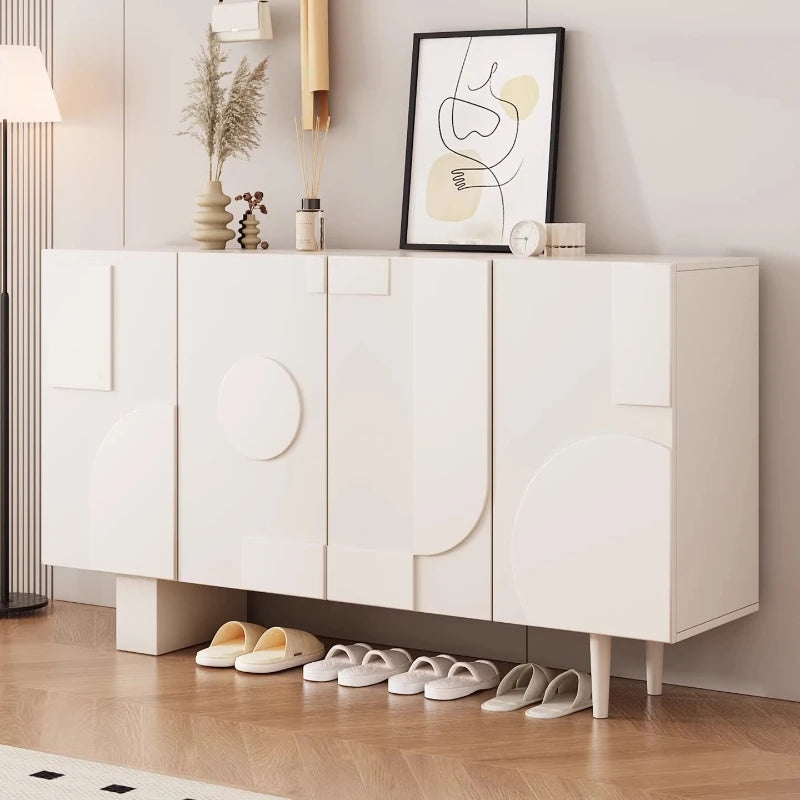 meuble chaussures moderne blanc étagères simples chinois versatile sans peinture
