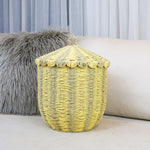 panier rangement rayé rouge blanc beige traditionnel réutilisable opacité petit grand chambre enfant