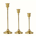 bougeoirs table décoration maison moderne doré lisses opaques set mariage anniversaire