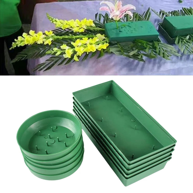 plateau mousse fleurs artificielles décoration intérieure moderne vert plat lisse occasion fête composition florale