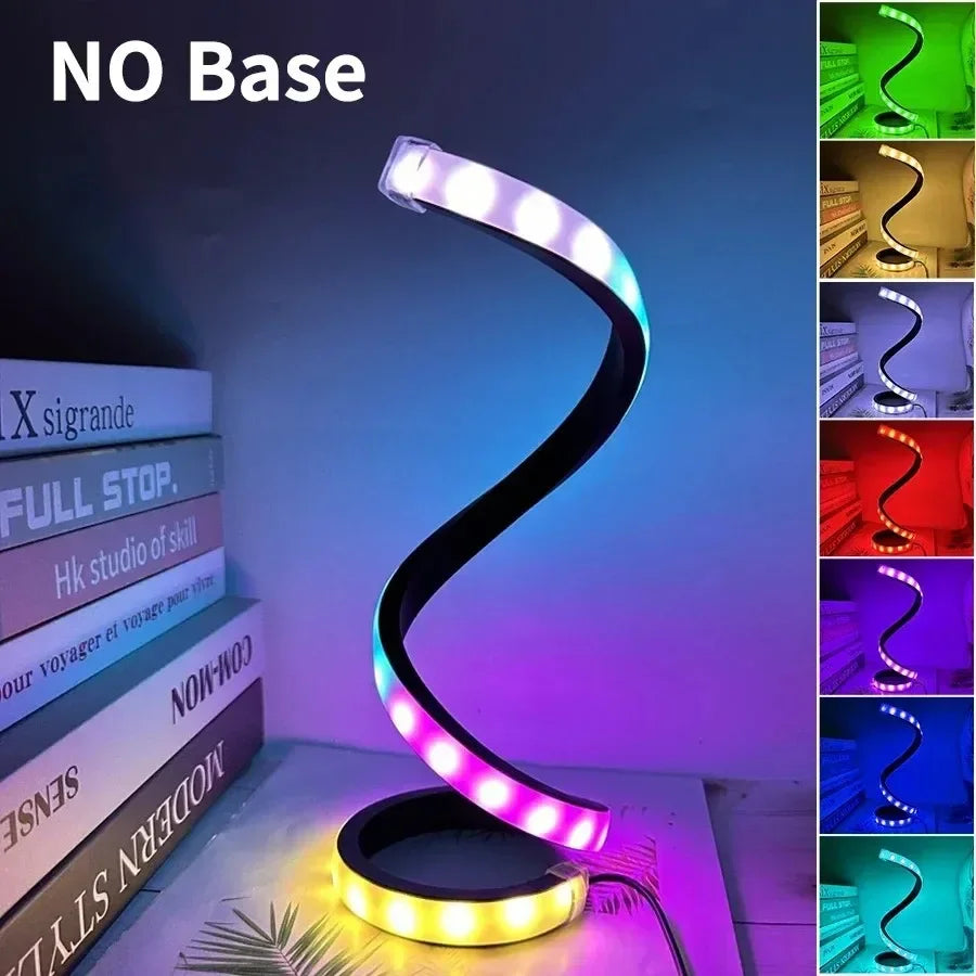lampe table moderne couleurs dimmable noir blanc fluide contemporain minimaliste chambre coucher
