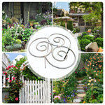 support plante métal résistant intempéries spirales gris vert jardin patioextérieur