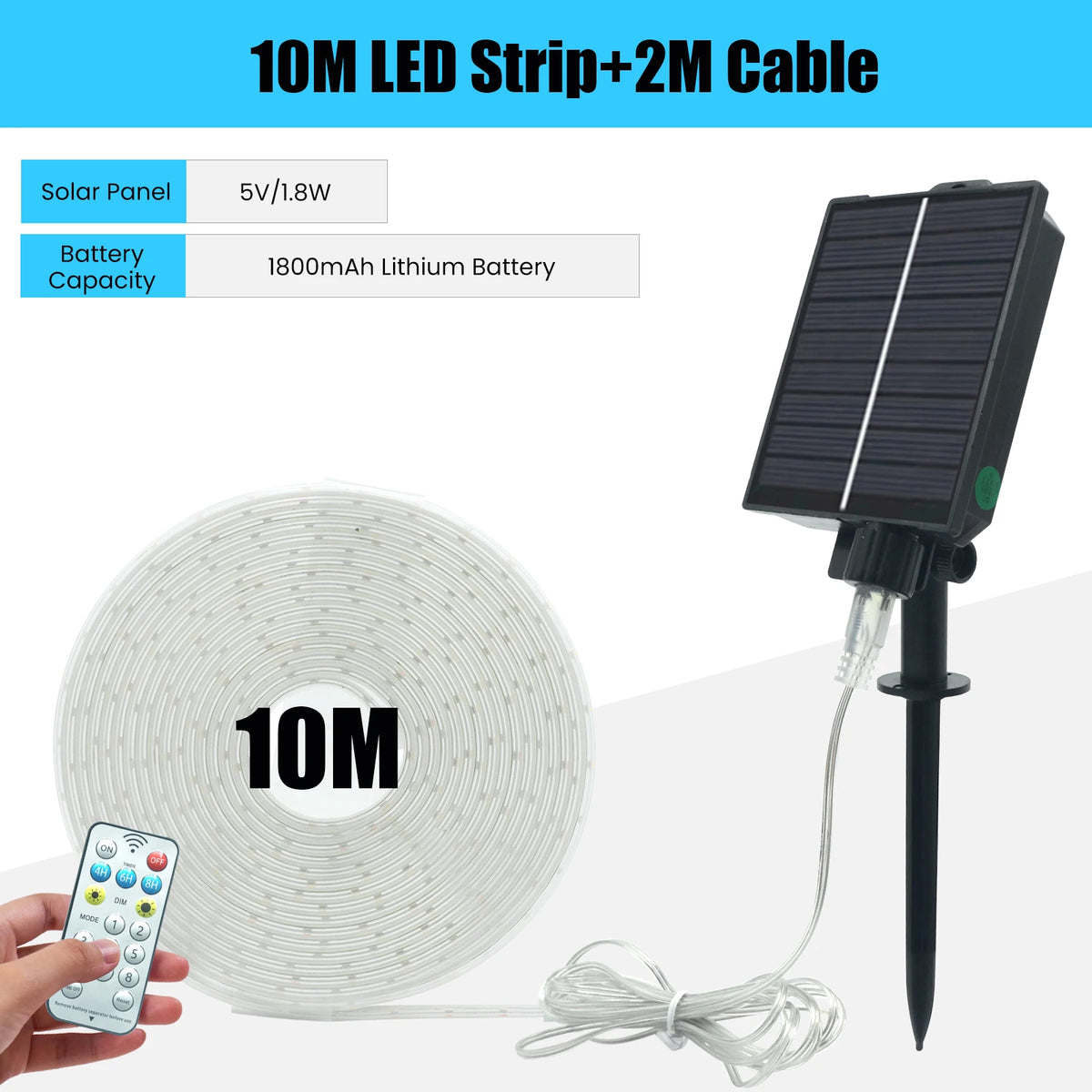 ruban led solaire multicolore moderne adhésif contrôleur télécommande batterie led individuellesextérieur jardin patio