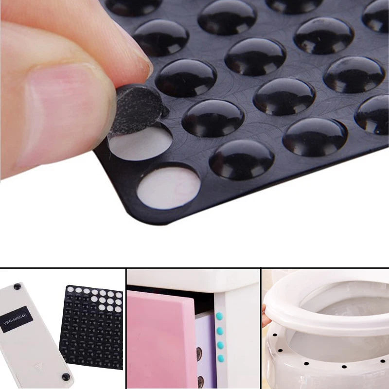 tapis toilette moderne adhésif perforé noir blanc pratique 100 pièces pack