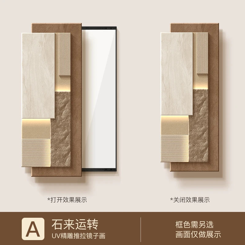 tableau mural contemporain marbre opaque cadre métal suspension décoration maison