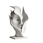 ornements faciaux sculpture visage moderne décoration intérieure noir blanc table abstraction déco chambre