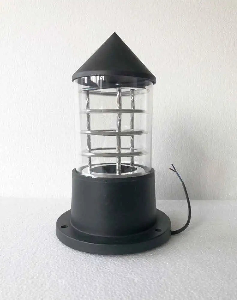 lampe table moderne transparente noir sans ampoule câble électrique ip65 aluminium