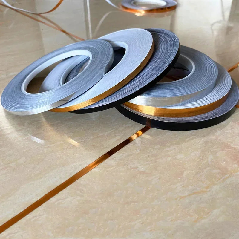 ruban adhésif décoratif or argent moderne 20m autoadhésif opaque brillant peinture décoration maison