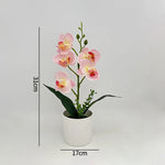décoration intérieure orchidées artificielles fleurs feuilles synthétiques moderne blanc rose violet jaune