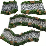 décorations artificielles pierre résine naturelles mousse grises vertes paysagèresextérieur miniature aménagement jardin