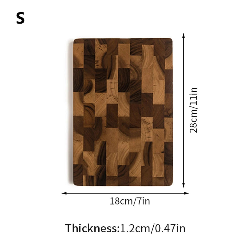 planche découper bois marron carreaux géométriques moderne couteau asperges légumes respectueux environnement