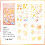 sticker bulle marbré moderne vert bleu rose orange jaune blanc décoratif adhésif transparent portables