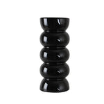 vase décoratif céramique moderne rouge noir fleurs artificielles boudiné opaque simple elegance