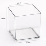 boîtes rangement transparentes cubes minimalistes 6cm 8cm 10cm 12cm 15cm