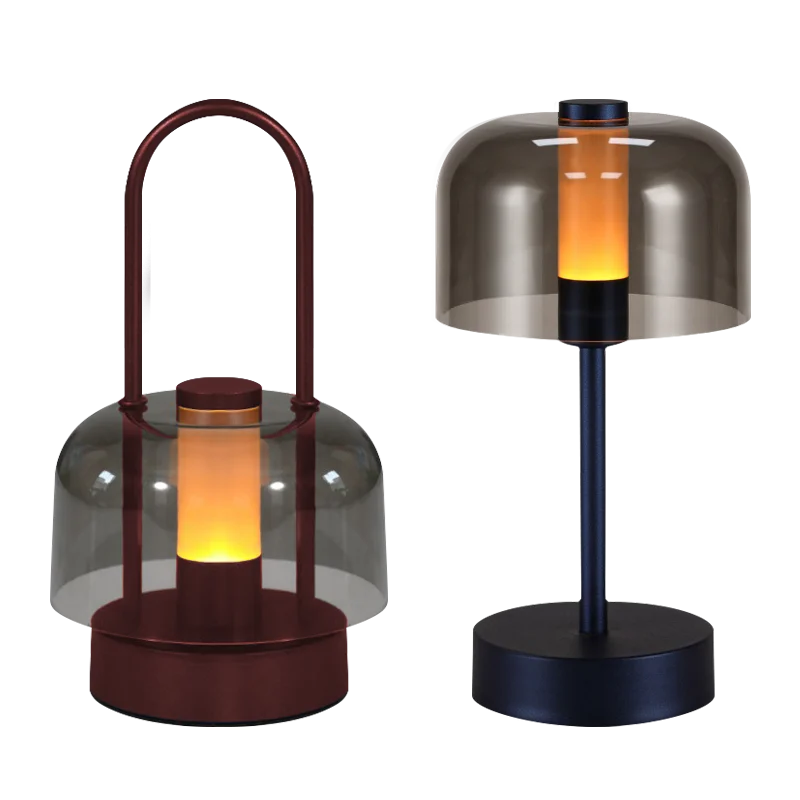 lampe table led transparente moderne interrupteur tactile rechargeable chambre veilleuse minimaliste nordique ampoules led