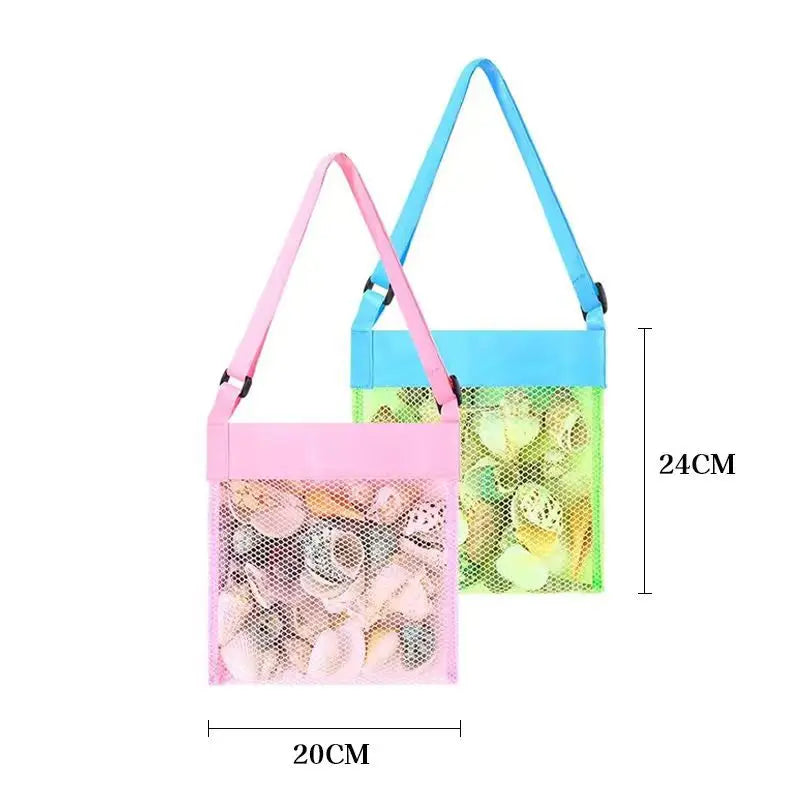 sac main pliable polyester rose bleu vert maille moderne casual boutons pression poignées amovibles
