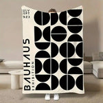 couverture géométrique moderne polyester anti boulochage portable 150x130cm toutes saisons