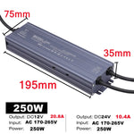 driver led étanche gris métallisé alimentation secteur 12v 24v éclairage extérieur