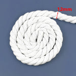 corde coton tressée 5m blanche haute résistance finition enduite rustique franges
