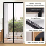 rideau porte magnétique autofermeture anti insectes maille fine velcro noir moderne