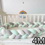 coussin lit tressé berceau bébé protection lit enfant doux blanc rose gris