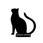 statue silhouette chat noir minimaliste jardin art décor