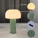 lampe table moderne rechargeable led 5v blanc orange vert noir touch switch bas haut