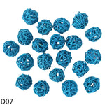décoration intérieure boules rotin artificielles couleur rouge jaune vert rose blanc noir