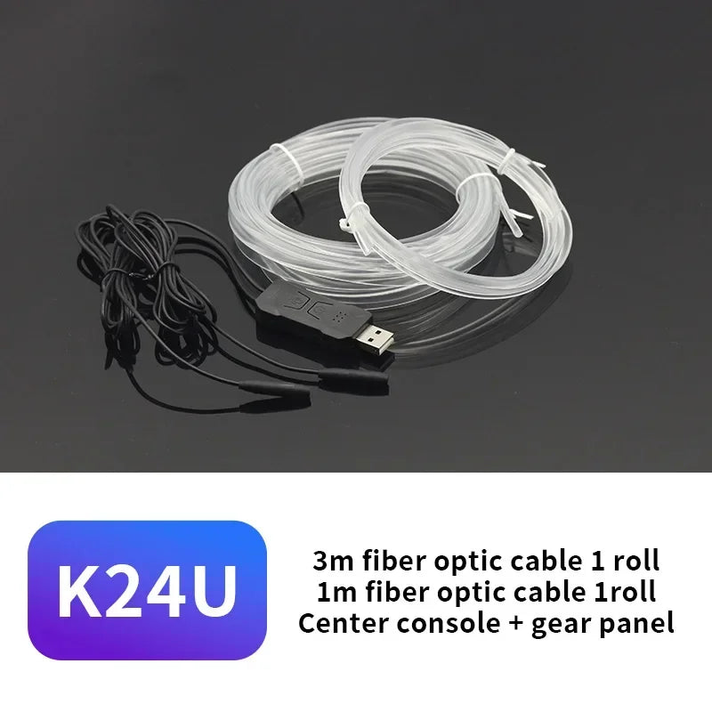 Ruban led flexible car interior ambiance lumière usb adhésive multiple couleurs moderne lumineuse