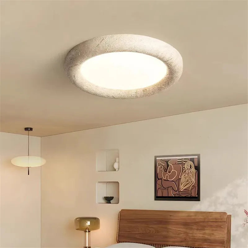 plafonnier led moderne minimaliste beige gris fixé surface tactile