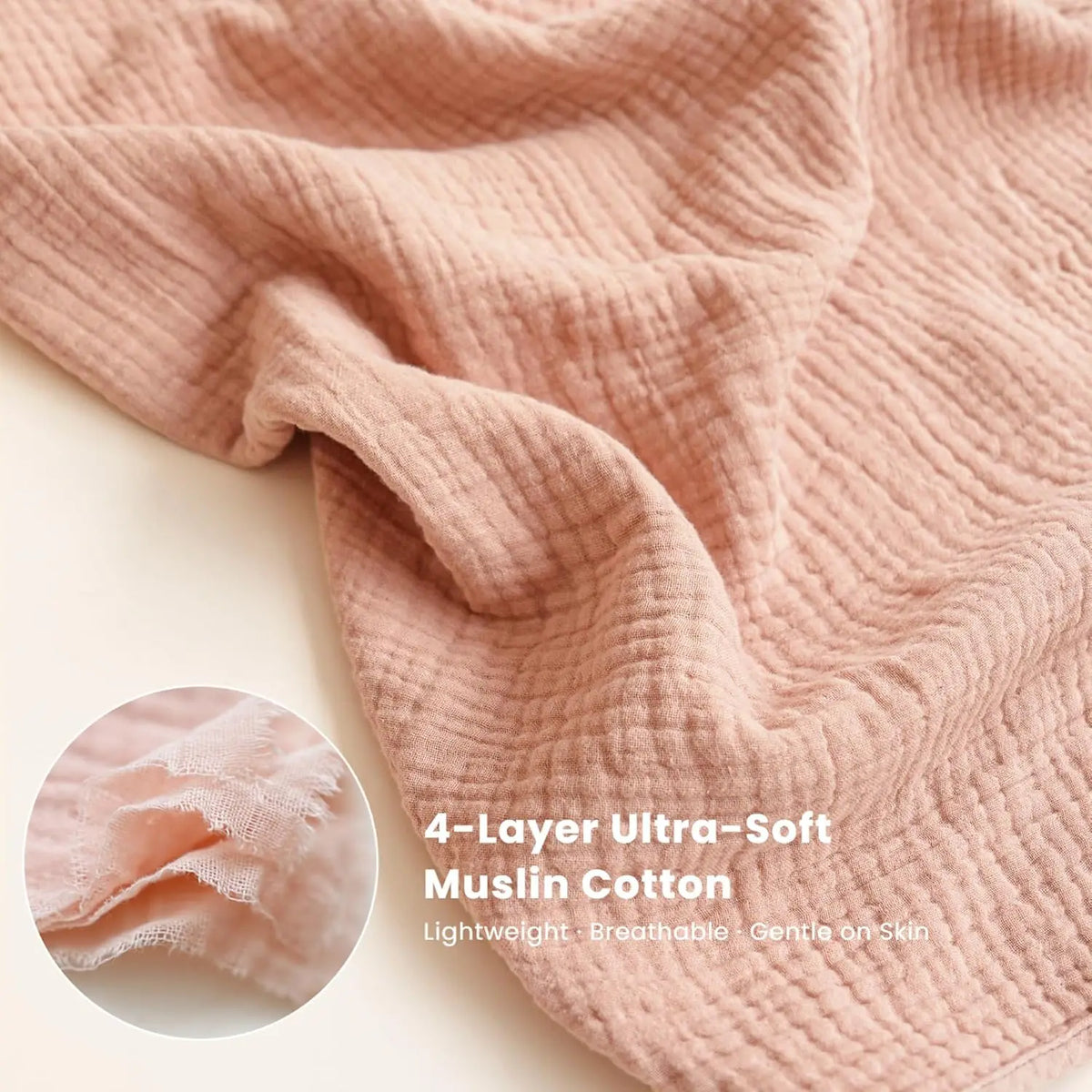 serviettes bain bébé rose poudré capuche oreilles lapin coton fibre bambou absorbant doux gaufrettes