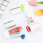 support mural blanc rouge bleu vert tube dentifrice moderne pratique salle bain organisateur anti